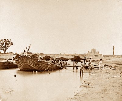 Ponte di Barche sul Gomptee, Lucknow da Felice Beato